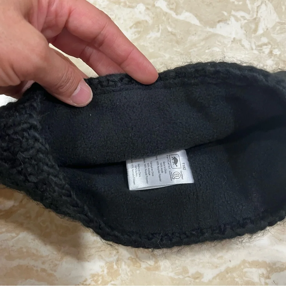 Shay Turtlefur Black Knit Headband